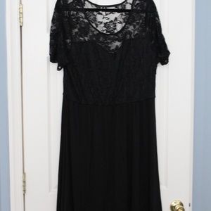 Black Lace Dress w/High Low Hemline Size 2X